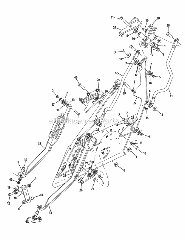 Control Assembly Diagram and Parts List for S6032-D 53AY8DU6050 Cub Cadet Sprayer